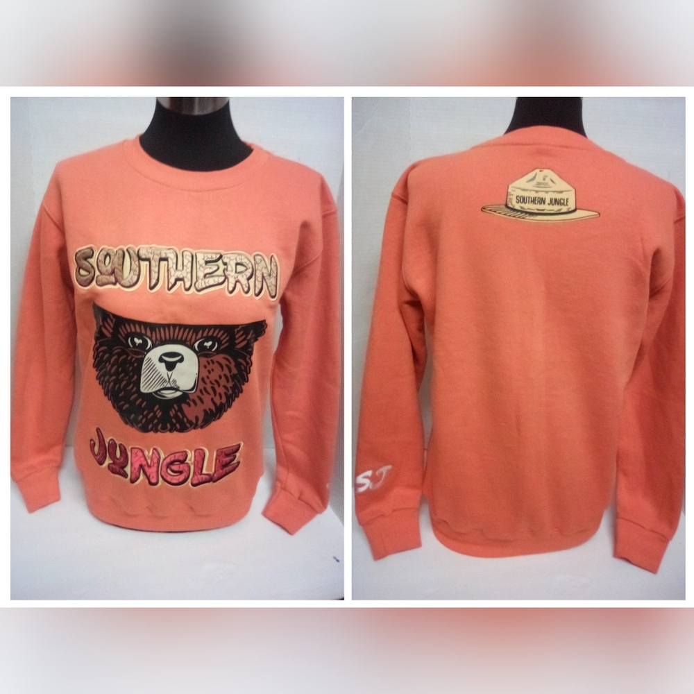 Sothern Jungle Orange Long Sleeve Men's Pullover Sweater Size Small